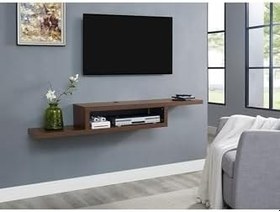 Resim Ceviz 180 Cm Tv Ünitesi Tv Standı Duvar Rafı Kitaplık 