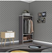 Resim Kenzlife giysi dolabı rüknettin 120*060*30 gri gardırop 