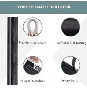 Resim Kapı Altı Rüzgar Önleyici Isı Yalıtım Süngeri Eşik Altlığı Stoper Rüzgarlık Toz Soğuk Sünger Çelik 