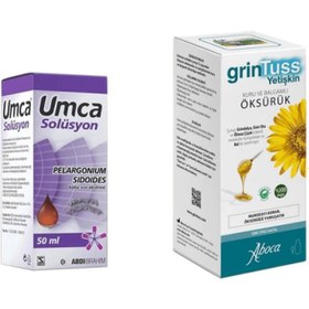 Resim Umca % 80 Solüsyon 50 ml + Grintuss Yetişkin Öksürük Şurubu 128 gr 