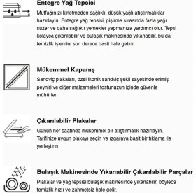 Resim Braun Snackmaker 5 Çift Taraflı Waffle ve Sandviç Makinesi Yapışmaz Yüzey 800 Watt Gri 