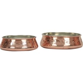 Resim Hasbedesten Bakır Consept El Yapımı Oymalı Bakır Çerezlik Seti 