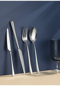 Resim Aryıldız Dolce 84 Parça 12 Kişilik Çatal Kaşık Bıçak Seti Gümüş 