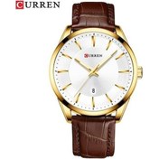 Resim Novahub Beyaz Curren Kuvars Saatler Erkekler İçin Deri Kayış Erkek Kol Saatleri En Lüks Marka İş Erkek Saat 45 Mm Reloj Hombres Beyaz 