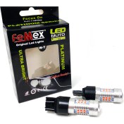 Resim Femex Platinum T20-7440 / 7443 Dipsiz Tek/Çift Duy Led Ampul Kırmızı Mercekli-3030 Chip 21Smd Ultra Parlak 