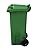 Resim MCK Plus MCK Yeşil Plastik Çöp Konteyneri 120 Litre Konteyner - A+ Isıya Karşı Dayanıklı Malzeme - Yeşil 