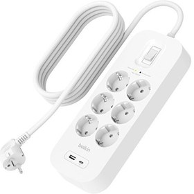 Resim Belkin SRB002VF2M USB-C-USB-A 6X 2 Metre Akım Korumalı Priz 