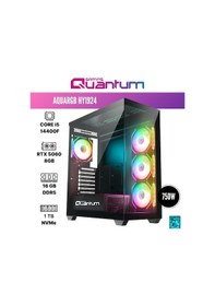 Resim Quantum Gaming Aquargb HY1924 i5-14400F 16 GB 1 TB Nvme SSD RTX5060 Free Dos Masaüstü Oyuncu Bilgisayarı 