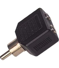 Resim Hey Rca Erkek - 3.5 Mm Stereo 2 Dişi Çevirici Jack 