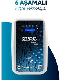 Resim Dijital Pompalı 6 Filtreli Alkali Ph 9 Su Arıtma Cihazı Beyaz 