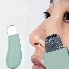 Resim 1 Adet - Siyah Noktalara Uygun Nazik Yüz Gözenek Temizleyici, Dokulu Yüzeyli Elektriksiz Cilt Bakım Fırçası, Kolay Tutuş İçin Nane Yeşili Saplı Gözenek Temizleme Aksesuarı 