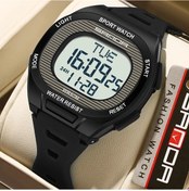 Resim Primepickings Erkek Ve Kadın Spor Digital Led Saat, Kronometre Geri Sayım Zamanlayıcı Siyah-1 Diğer 