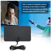 Resim Xindoker "hdtv İç Mekan Anteni - Uhf/fm Dijital Tv Alıcı, 1080p Full Hd, 470-860mhz, 10ft Kablo, Siyah" 