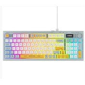 Resim Everest KB-79 Silent Pro Mavi-Beyaz-Sarı Sessiz Rgb Türkçe Q Membrane Oyuncu Klavyesi 