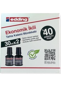 Resim Edding Tahta Kalemi Mürekkebi 30ml 2'li Siyah Bt30 Diğer 