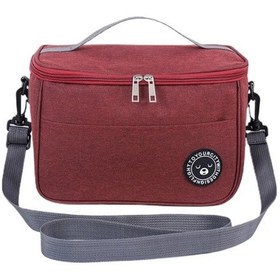 Resim Xj Taşınabilir Yalıtımlı Öğle Yemeği Çantası Çok İşlevli Büyük Kapasiteli Soğutucu Çanta Evde Piknik İçin Bordo S Çok Renkli 