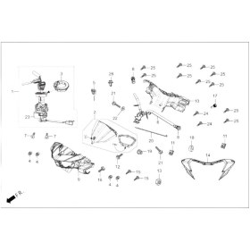 Resim Hero Dash 125 Gidon Üst Kapak Beyaz 