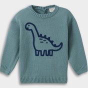 Resim Defacto Erkek Bebek Regular Fit Dinozor Baskılı Kazak F2581a525aukh434 Haki 