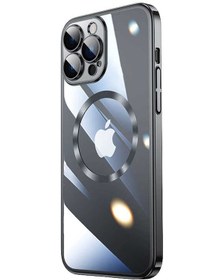 Resim İphone 14 Pro Uyumlu Wireless Şarj Özellikli Sert Pc Zore Riksos Magsafe Kılıf-siyah Siyah 