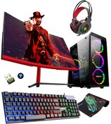 Resim Zeiron Rapid X40 i5-10400F 16 GB 128 GB M.2 SSD GTX1050Ti 165Hz 24" Dos Masaüstü Oyuncu Bilgisayarı 