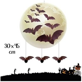 Resim Kağıt Sarkıt Süs Cadılar Bayramı Yarasalı Süsleme +3 