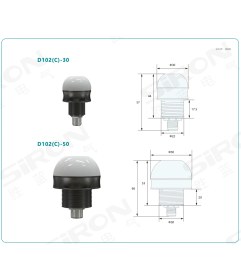 Resim Siron D102(C)-303RYG-B-P 24V Dc 3 Renk Buzzer Ikaz Lambası 