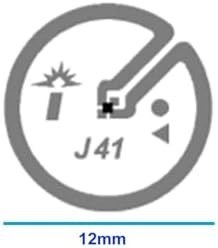 Resim Alkatronik Uhf J41 Etiket Kart 860-960Mhz 12mm Yuvarlak Yapışkanlı Pasif Rfid Film Tag Ürün Araba Kitap Kıyafe 