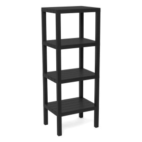 Resim 4 Raflı - Siyah Modüler Ünite Plastik 38X29X100 CM (5508) ARLSTRTCH-RSG3256 