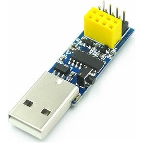 Resim Esp-01 Ch340 Usb Bağlantı Adaptörü Uyumlu Reset Butonlu Esp01 Esp8266 Esp-01s Wifi Modül 