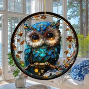Resim 2D Düz - [2D Düz] 1 adet Şirin Baykuş Güneş Yakalayıcı - Akrilik Pencere Asılı Dekorasyon, Anne ve Büyükanne için İdeal Hediye, Bahçe, Patio ve Ev Dekoru için Mükemmel, Yıldönümü Günü, Plastik Malzeme, Hayvan Temalı, Dış Mekan Dekoru 