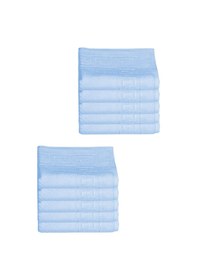 Resim 10 Lu Otel Ayak Havlusu Bukle Ayak İzli 50x70 Cm Renkli 16/2 Avs 250 Gr Mavi 