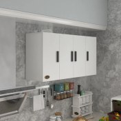Resim Kenzlife hazır mutfak merlanda byz 060*120*32 mutfak banyo dolabı kapaklı raflı 