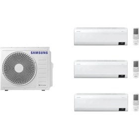 Resim Samsung Windfree 9+9+24 BTU/h Iç Üniteli 8 Kw Dış Üniteli A++ 24000 BTU Multi Inverter Duvar Tipi Klima 