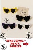 Resim Straight Light 4'lü Kalpli Gözlük Seti – Renk Seçimli | Gelin, Damat, Nedime, Düğün, Kına, Parti 