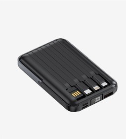 Resim Linktech Powerbank Wf27 - 10.000 Mah Çoklu Kablolu Ve Kablosuz Hızlı Şarjlı Powerbank - Kaliteli Taş Siyah 