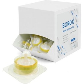 Resim Borox Naylon Şırınga Filtre - Steril 0.22µm - Sarı - 50li 