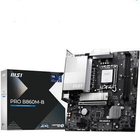 Resim MSI MB PRO B860M-B SOKET 1851 DDR5 9066MHZ(OC) 2xM.2 HDMI DISPLAY 5G LAN mATX 