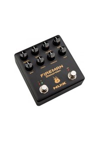 Resim Nux Nds-5 Fireman Distortion Pedalı Modern Brown Sound Çift Master Volume 