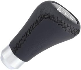 Resim Jiawu Araba Vites Topuzu, Kırmızı, Siyah(İsteğe Bağlı) Araç Vites Topuzu, Araba Yedek Parçaları Için Güvenilir (BLACK) 