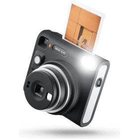 Resim Instax SQ40 Siyah Fotoğraf Makinesi 10'lu Kare Film ve Pleksi Çerçeve 