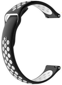 Resim Gpack Ticwatch Pro ile Uyumlu Kordon, Delikli Çift Renk Silikon, Gri 