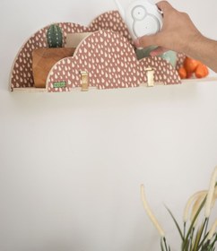 Resim Wodiza Drops Ahşap Çocuk Odası Aksesuar Duvar Rafı 47cm X 32cmx 28cm 