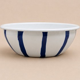 Resim El Boyaması Akıtma Emaye Kase Lacivert 26 × 9 cm 