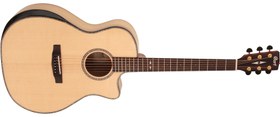 Resim Cort GA-MY BEVEL NAT Grand Auditorium Elektro Akustik Gitar (Profesyonel) | Masif Ladin Kapak, Myrtlewood Arka ve Yanlar, Bevel Cut Kol Desteği ve Fishman Presys EQ 
