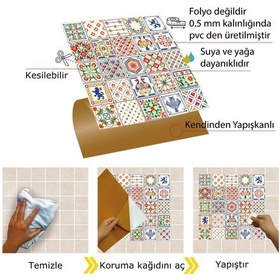Resim Tink Kendinden Yapışkanlı Modern Karo Desenli Pvc Karo 30x30 Cm 