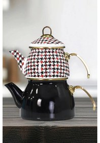 Resim Pr Home Forte Black Gold Model Emaye Çaydanlık Siyah 