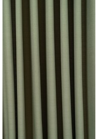 Resim Doğal Dokulu Keten Görünümlü Dekoratif Pilesiz Fon Perde Salon Yatak Odası Açık Yeşil 