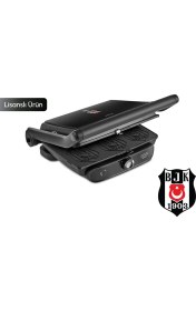 Resim Karaca x Beşiktaş Lisanslı Gastro Grill Glass 6 Dilim Kapasiteli Logo Plakalı Tost Makinesi 2400 W 