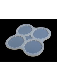 Resim Epoksi Silikon Dekoratif Bardak Altlığı Kalıbı 4'lü 