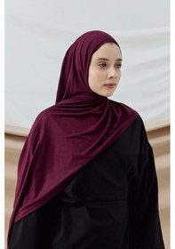 Resim Modakaşmir Penye Şal Vişne Açık Vişne 